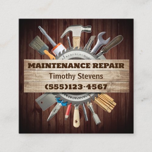 Handyman Maintenance Repair Tools Service Square Business Card