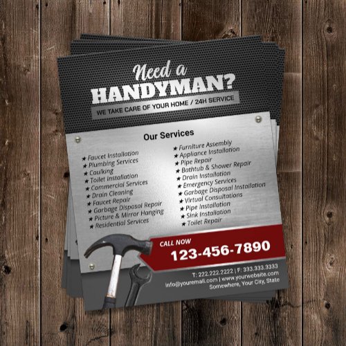Handyman Maintenance Service Professional Metal Flyer