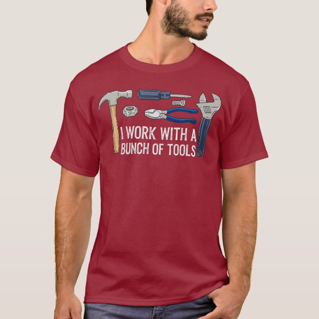 Handyman  Men Electrician Gift Hardware Repair T-Shirt (Front)