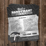 Handyman Metallic Repair & Maintenance Service Flyer<br><div class="desc">Professional Handyman Repair Maintenance Service Metallic Flyers.</div>