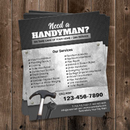 Handyman Metallic Repair &amp; Maintenance Service Flyer