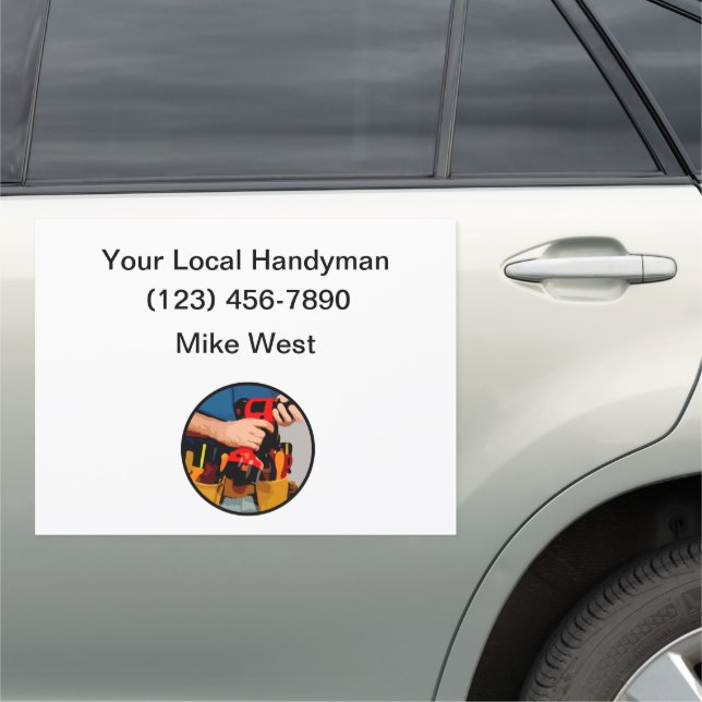 Handyman Mobile Advertising Car Magnet (In Situ)