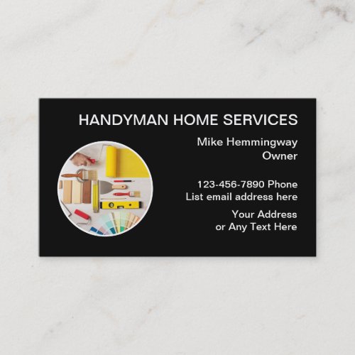 Handyman Modern Professional Style Business Card