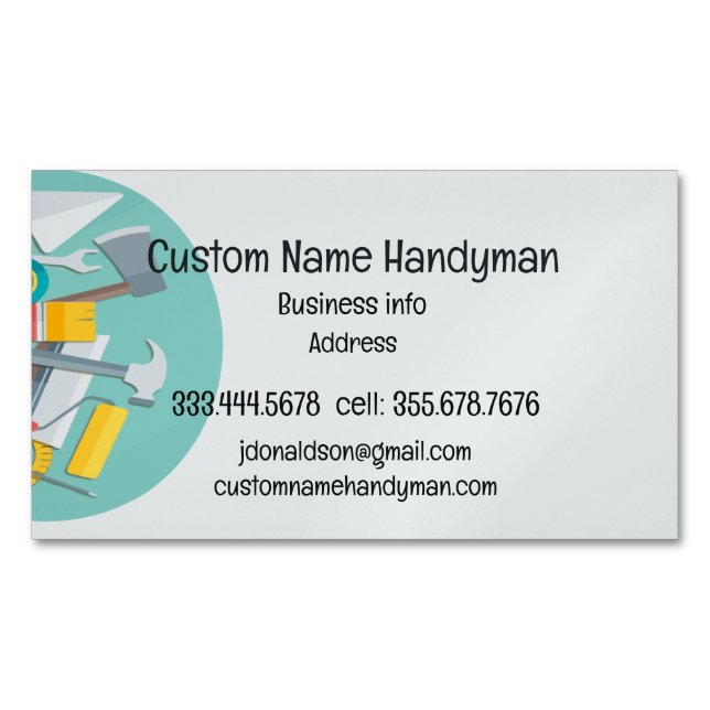 Handyman Mr Fixit Custom Business Cards (Front)