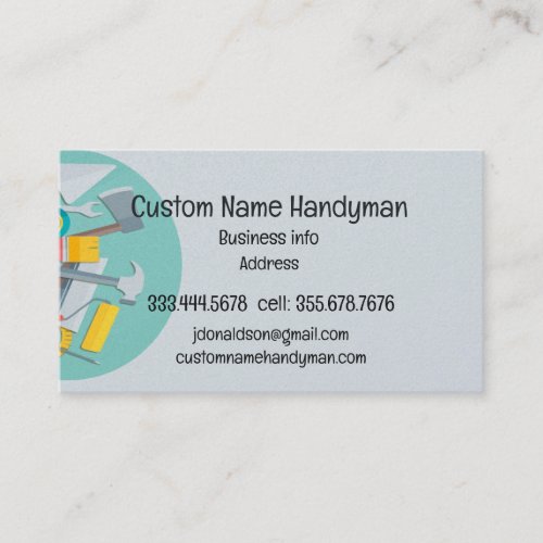 Handyman Mr Fixit Custom Business Cards