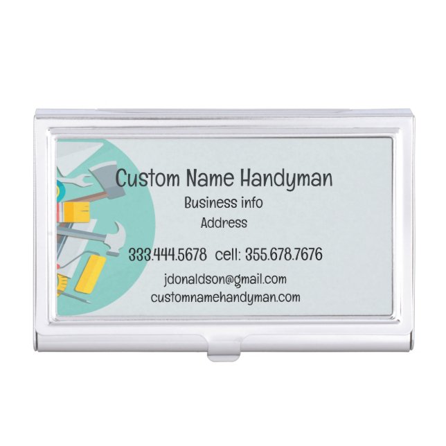 Handyman Mr Fixit Custom Business Cards Card Case (Front)