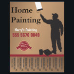 Handyman Painting Service Small Business Flyer<br><div class="desc">Great to hire someone to help out at home. Home repair flyer to kick off your small business. Great for any person who has extra time. All images are public domain,  but you can change it if you like. #handyman ,  #parttimejob,  #landscaper</div>
