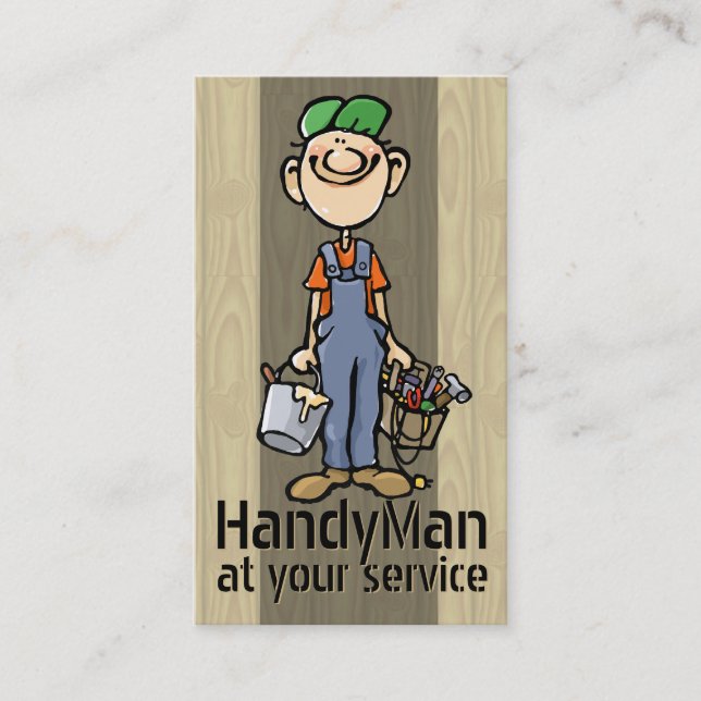 HandyMan. Plumber. Painter. Builder Template Business Card (Front)