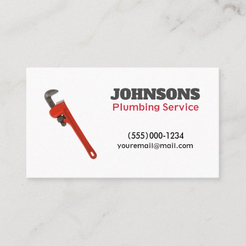 Handyman Plumber Wrench Maintenance Service Business Card