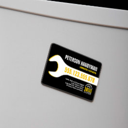 HANDYMAN PLUMBING 24 HOUR EMERGENCY WRENCH TOOL BUSINESS CARD MAGNET