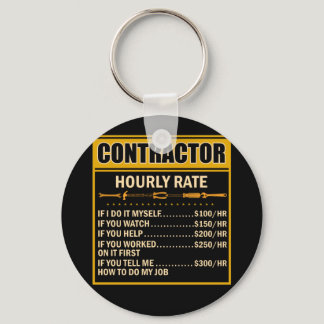 Handyman Price Chart Contractor Hourly Rate Labor Keychain
