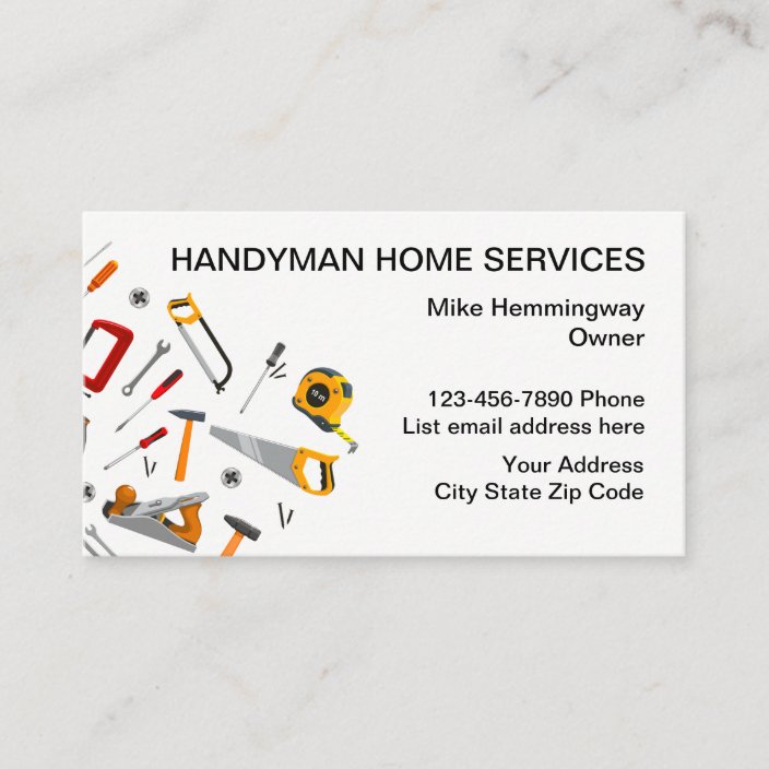 Handyman Professional Design Business Card