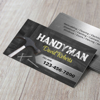 Handyman Professional Repair & Maintenance Service Business Card by cardfactory at Zazzle