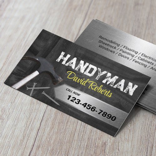 Handyman Professional Repair  Maintenance Service Business Card