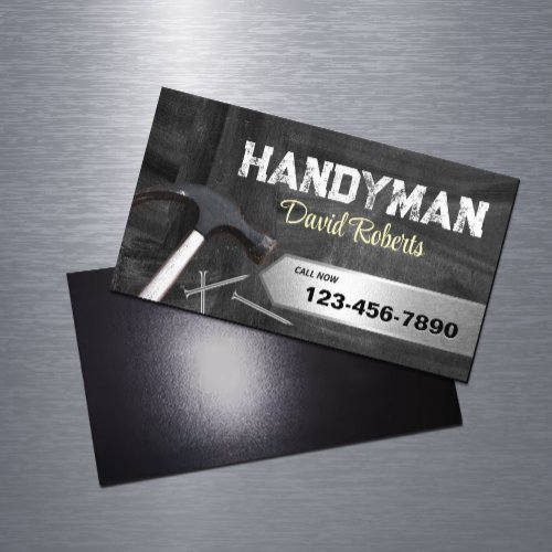 Handyman Professional Repair  Maintenance Service Business Card Magnet
