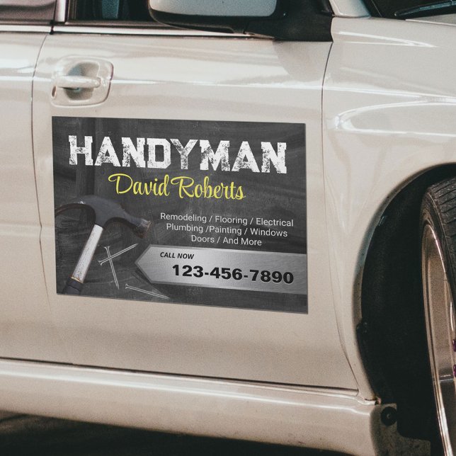 Handyman Professional Repair & Maintenance Service Car Magnet (Creator Uploaded)