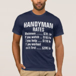 Handyman Rates Shirt at Zazzle