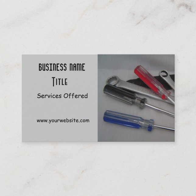 Handyman Repair Business Deisgn Business Card (Front)