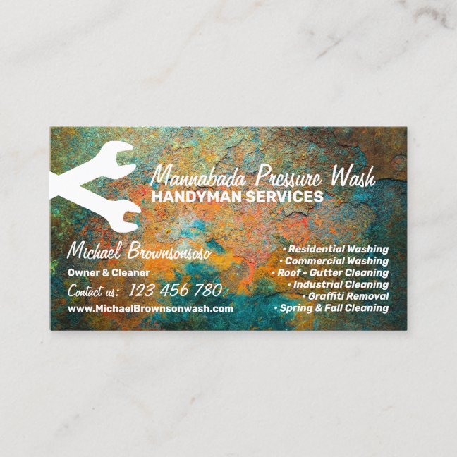Handyman Repair Maintenance Big Hammer Business Card