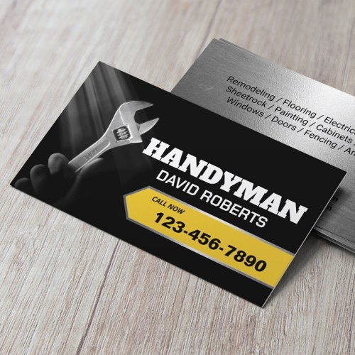 Handyman Repair Maintenance  Plumbing Service Business Card