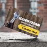 Handyman Repair Maintenance Plumbing Service Wood Business Card