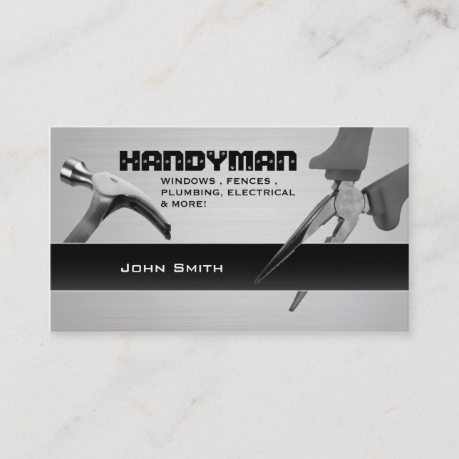 Handyman repair professional business cards (Front)
