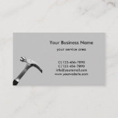 Handyman repair professional business cards (Back)