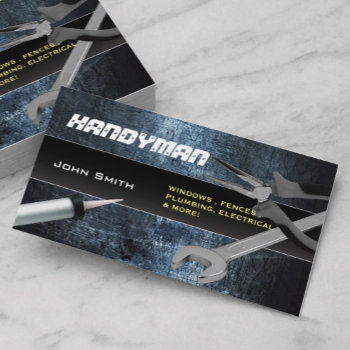 Handyman Repair Professional Business Cards by BlackEyesDrawing at Zazzle
