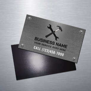 Handyman Repair Professional Maintenance Service Business Card Magnet