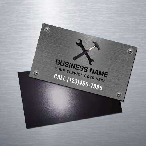 Customizable Handyman Repair Professional Maintenance Service Business Card Magnet