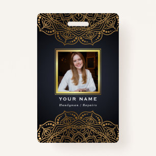 Handyman Repairs Black Gold  Badge