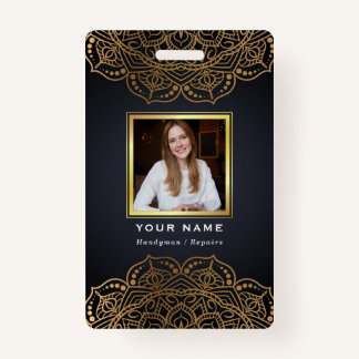 Handyman Repairs Black Gold Badge