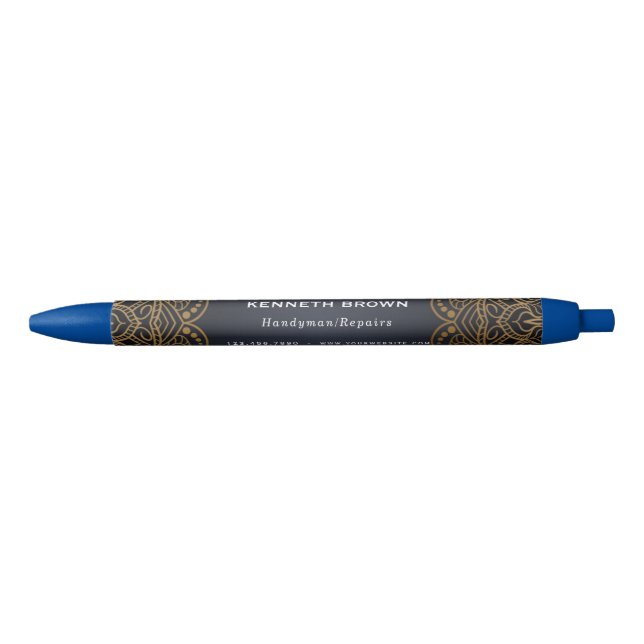 Handyman Repairs Black Gold Pen (Front)