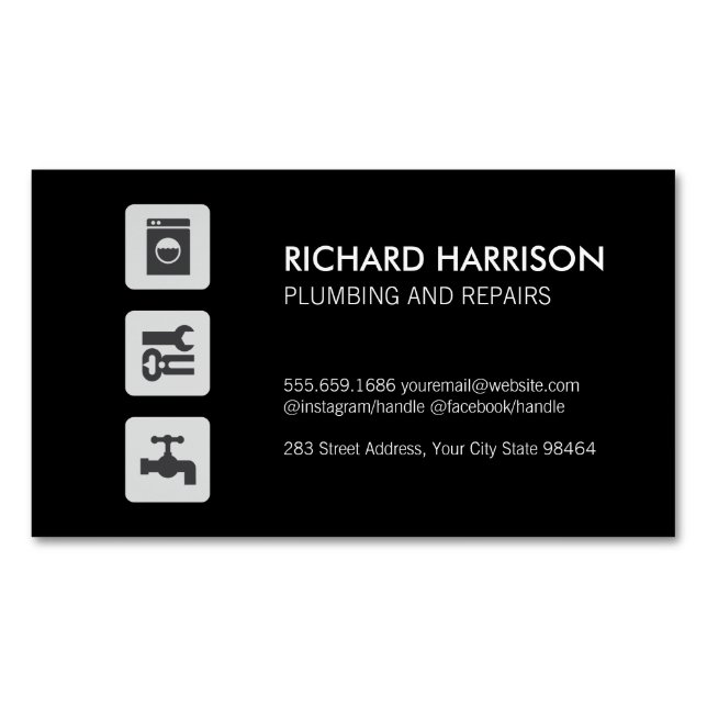 Handyman Repairs Business Card Magnet (Front)