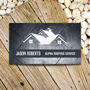 Handyman Roof Repair Construction Roofer Roofing  Business Card