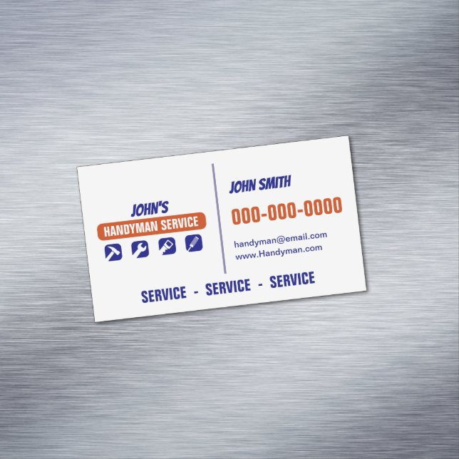Handyman Service Business Card Magnet (In Situ)