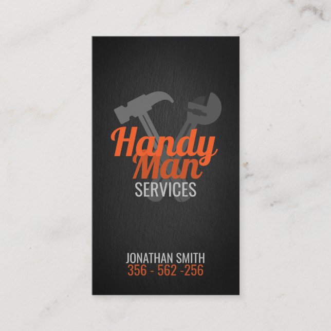 Handyman services  business card (Front)