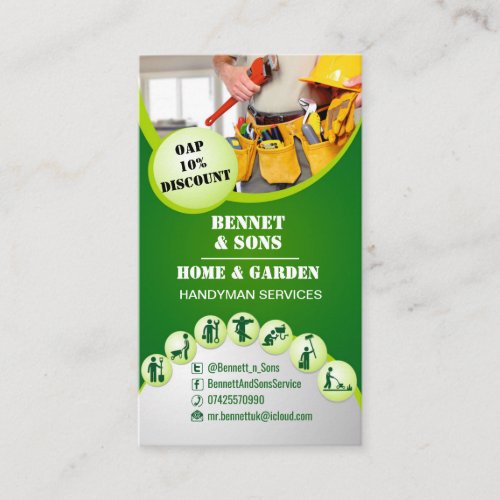 Handyman services business card
