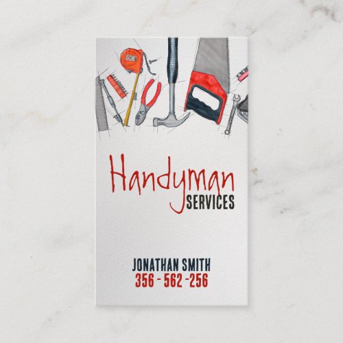Handyman services  business card