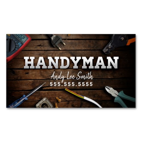 Handyman Services Business Card Magnet