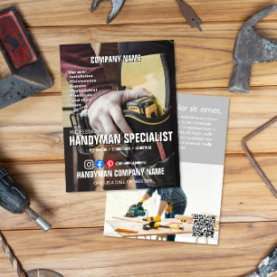 Handyman Services carpenter joiner small Business Flyer