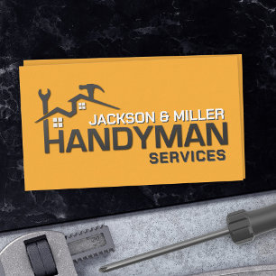 Handyman Services Cool Simple  Business Card
