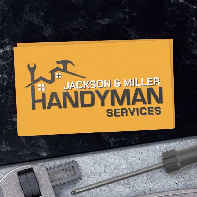 Handyman Services Cool Simple  Business Card (Creator Uploaded)