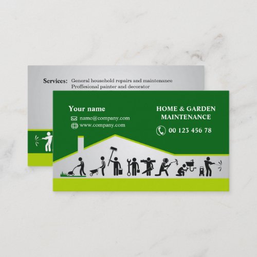 Handyman services home maintenance business card