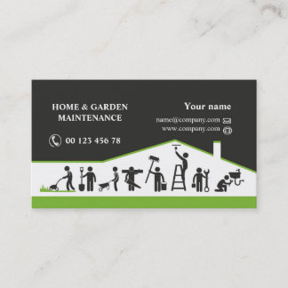Handyman services, home maintenance business card