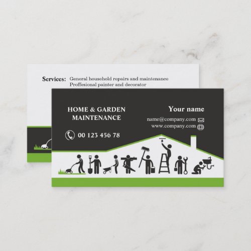 Handyman services home maintenance business card