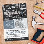 Handyman Services - Home Repair & Maintenance Flyer<br><div class="desc">Handyman Flyer – Home Repair & Maintenance Promote your handyman business with this customizable flyer template featuring a unique watercolor-style house and tool illustration. Designed for local service professionals, this layout includes space for your business name, contact details, services offered, and special offers. The friendly design and artistic look help...</div>