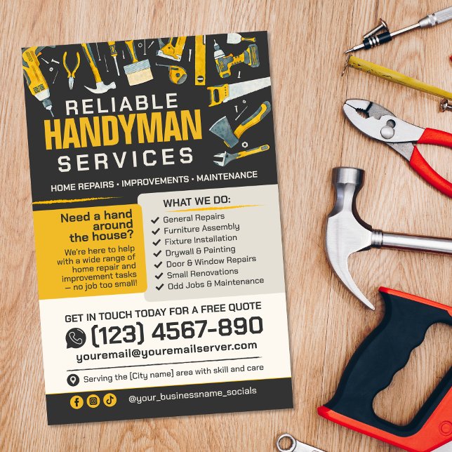 Handyman Services - Home Repair & Maintenance Flyer (Creator Uploaded)