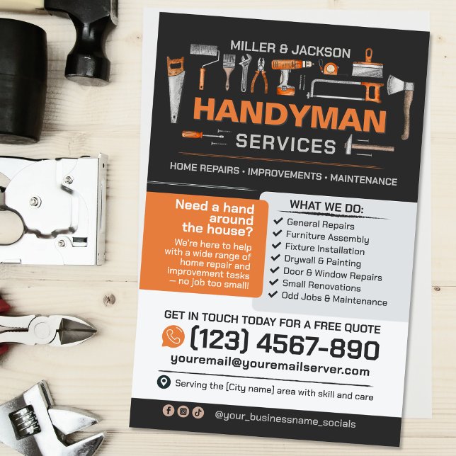 Handyman Services - Home Repair & Maintenance Flyer (Creator Uploaded)