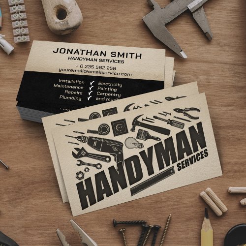 Handyman services _ Home repairs Business Card